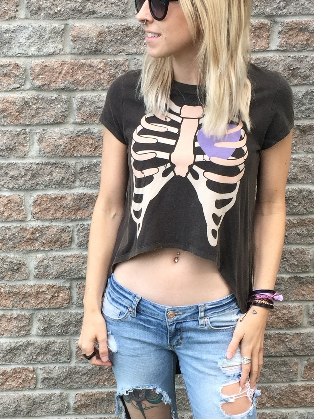 Dropdead High-Low Skeleton Tee - Picture 3 of 3